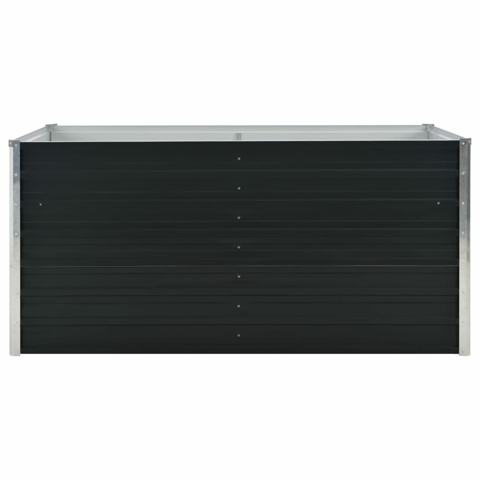 Bancal alto de metal de 160 x 80 x 77 cm, gran bancal alto de metal para jardín, protección contra caracoles, bancal elevado, bancal de jardín, plantas de jardín, hierbas, exteriores, antracita
