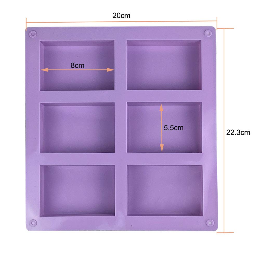 2 Moules Rectangulaires En Silicone Pour Barres Chocolat/bougies - Qualité Alimentaire, Antiadhésif