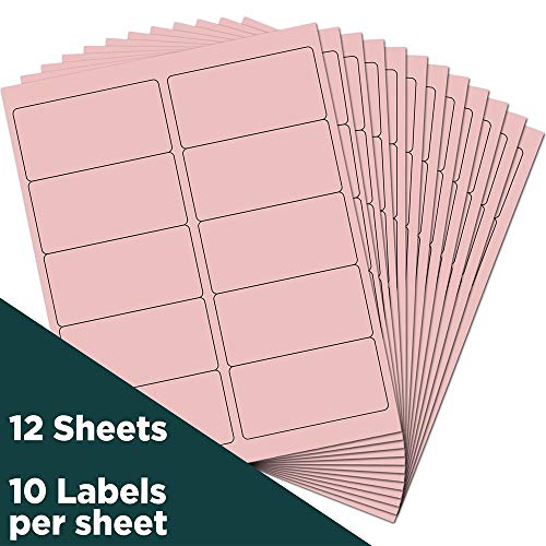 Jam Paper Shipping Address Labels - Standard Mailing - 2 X 4 - Baby Pink Pastel - 120/Pack #TOP1