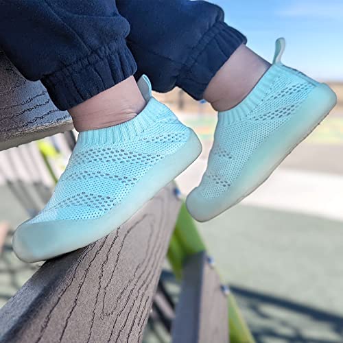 Image of JAN & JUL Slip-on Knit Shoes, Machine Washable and Lightweight Sneakers for Toddler Boys and Girls