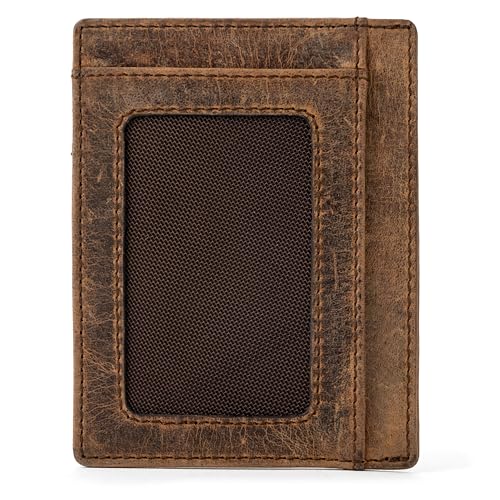 Image of BERLINER BAGS Slim Leather Front Pocket Wallet Men Karl, Gift Box - Brown