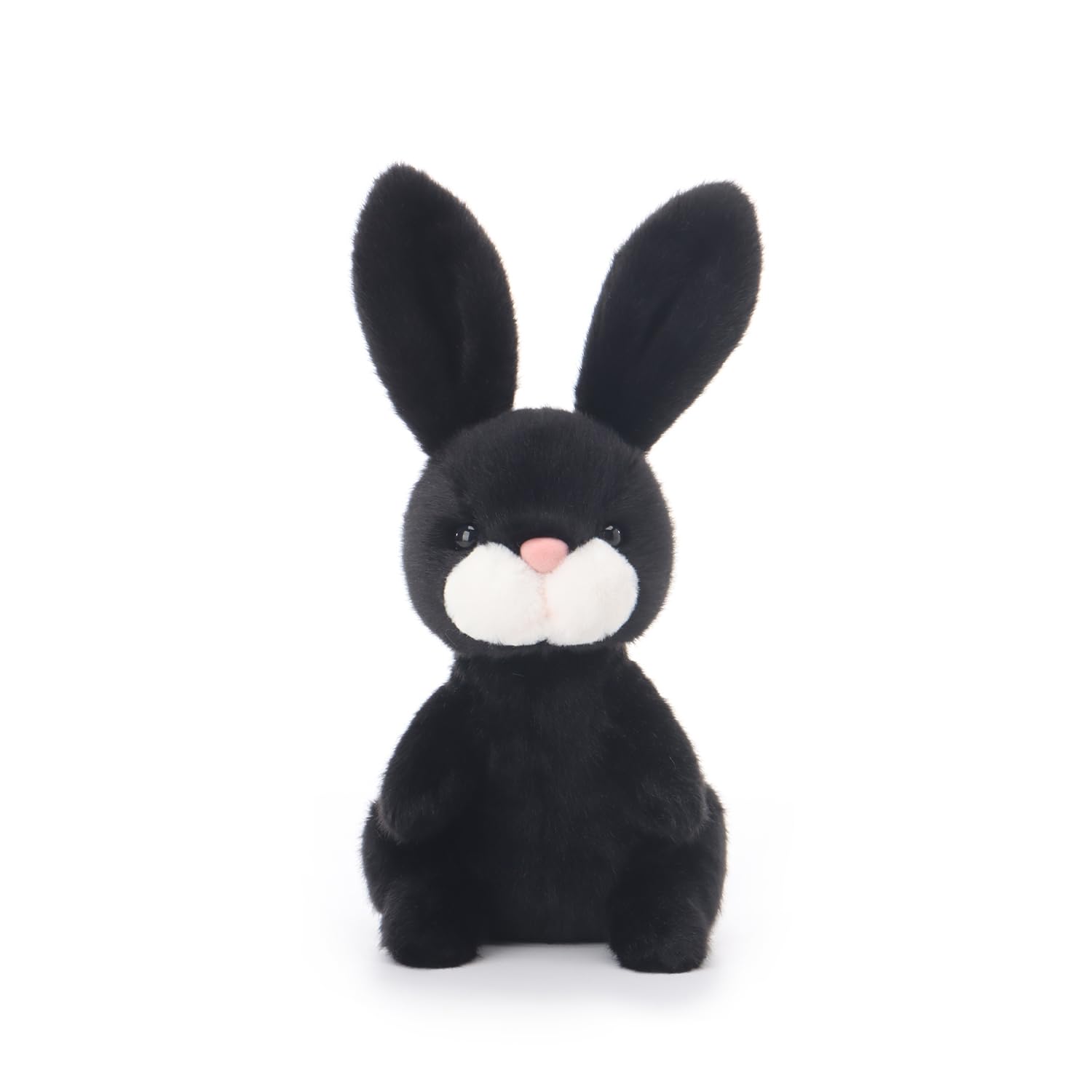 Apricot Lamb Black Sensitive Bunny Rabbit Plushies Stuffed Animals for Baby Girl and Boy, Soft Cute Plush Toys for Kids, 6.3 Inches
