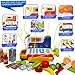 FUNERICA Toy Cash Register - with Large Interactive Coins Great for Toddlers - Scanner, Microphone, Calculator. Includes Grocery Food, Cuttable Fruit, Pretend Play Money - for Toddlers and Kids