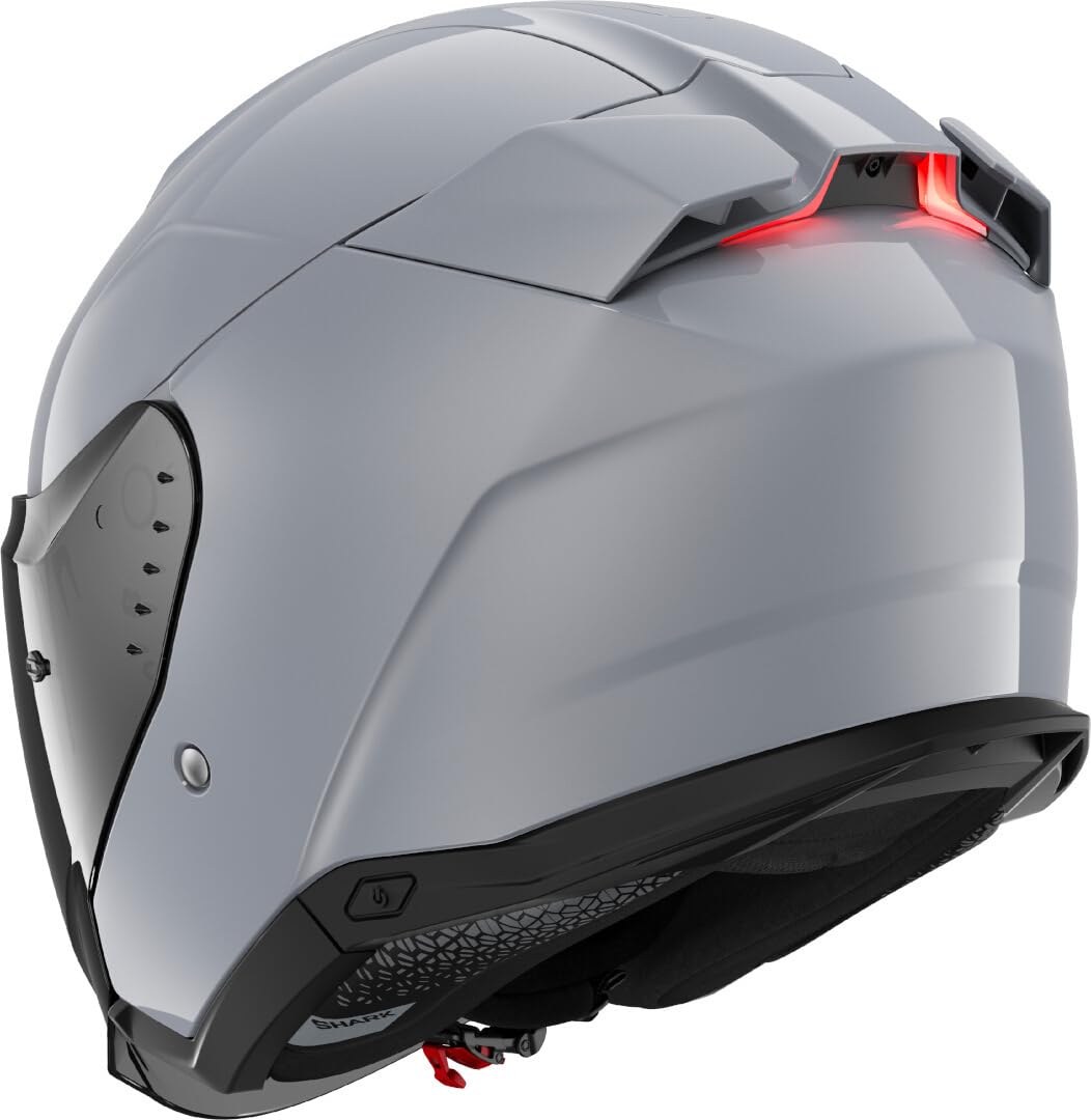 Shark Skwal i3 Jet Dark Shadow Kask odrzutowy, jasnoszary, 2XL (63/64)