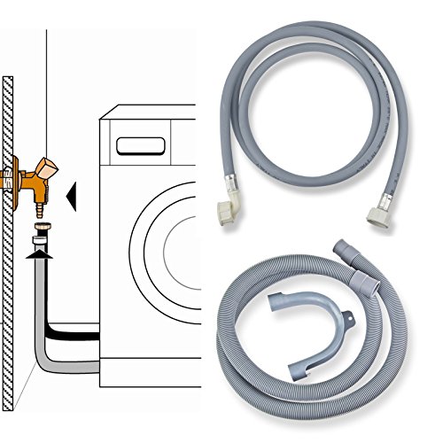 Stabilo-Sanitaer Anschluß-Set 2m Zulaufschlauch Ablaufschlauch Anschlußschlauch Waschmaschine