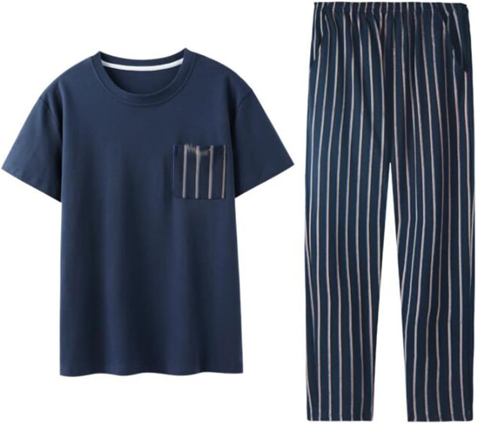 Trousers Pajamas Men Cotton Short-sleeved Men's Half-sleeved Can Be Worn Outside