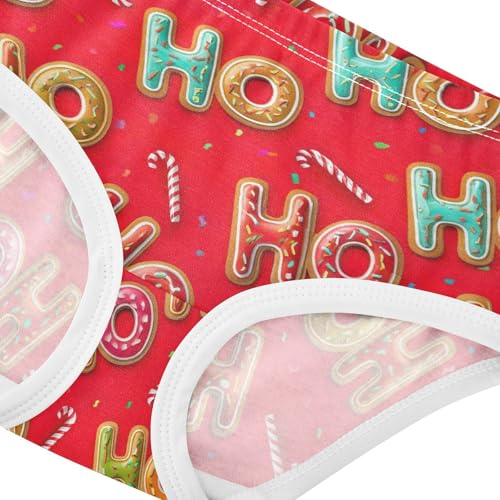 Joisal Christmas Gingerbread Cookies Red Girls Underwear Toddlers 2t Cotton Panties Little Girl Florals Briefs Girls Undies4