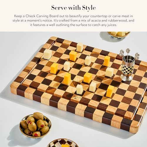 Tabla de cortar de madera MacKenzie-Childs rectangular miniatura 2