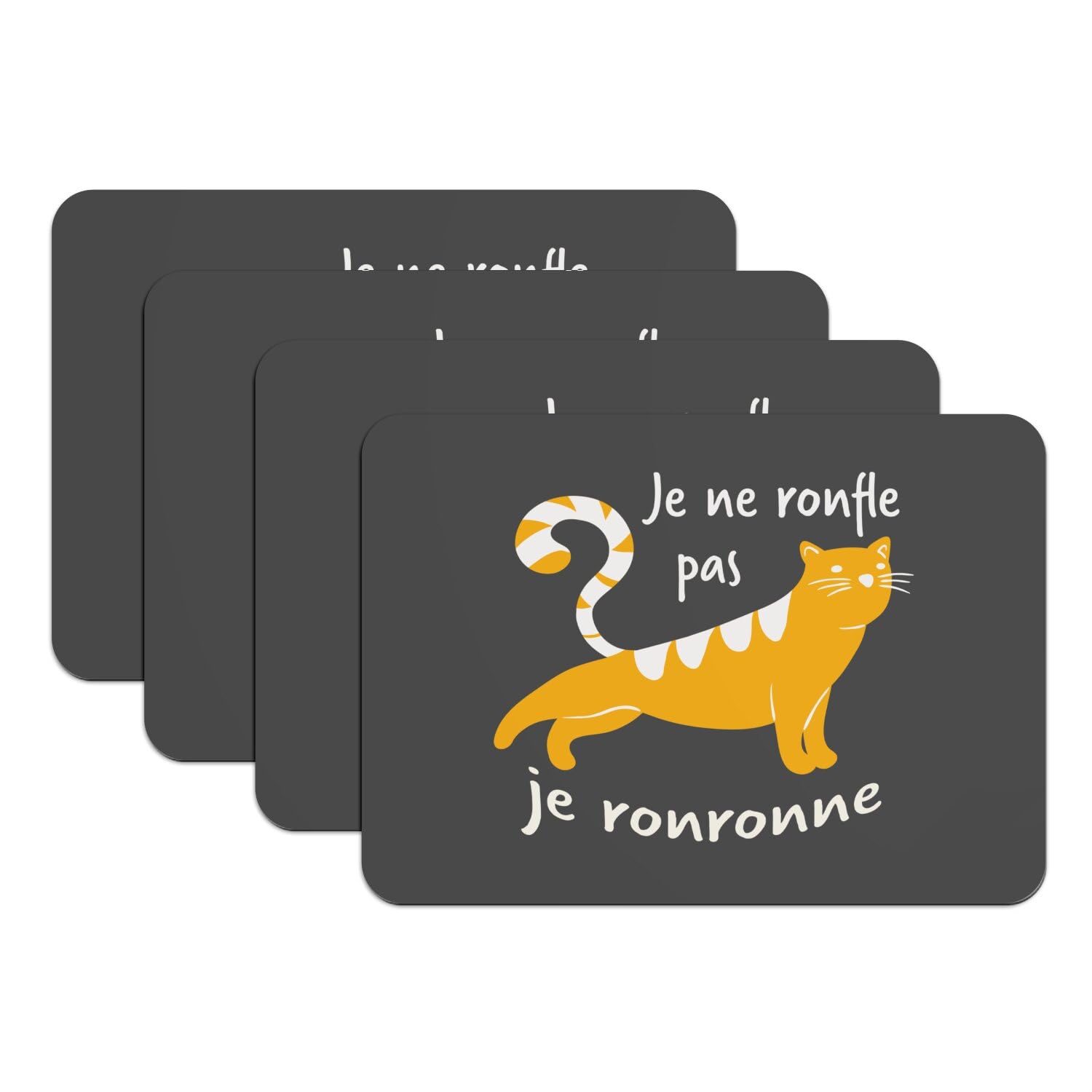 Sets de table chat humour noir parfaits pour embellir vos petits-déjeuners