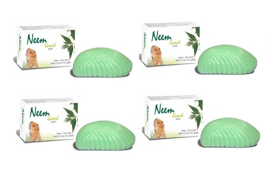 Neem Guard Soap with Aloe vera & Vitamin E (Pack of 4) 75 gm Each Soap