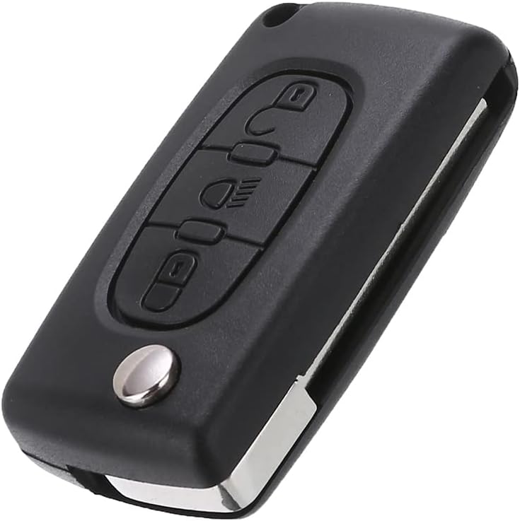 Key Fob Replacement Compatible with Citroen C1 C2 C3 C4 C5 C6 Dispatch Berlingo Grand Picasso, Peugeot Partner Expert Remote Car Key Cover Case, Peugeot Partner Key, Citroen C4 Key Fob - CE0523