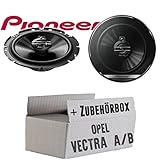 für Opel Vectra A + B Lautsprecher Boxen Pioneer TS-G1730F - 16cm 3-Wege Koax Paar PKW 300WATT Koaxiallautsprecher Auto Einbausatz - Einbauset für Opel Vectra A, B - JUST SOUND best choice for caraudio