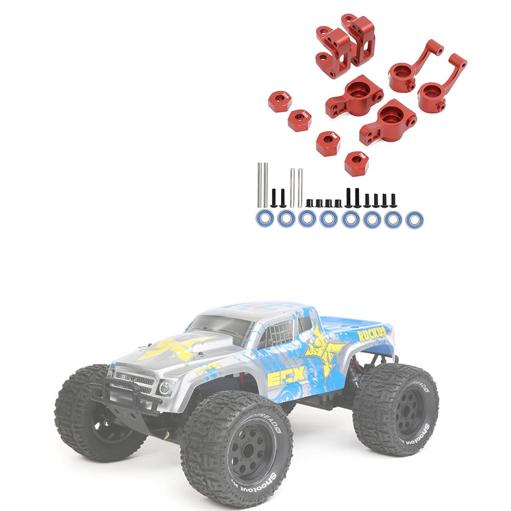 Blocco di sterzo e rotelle, mozzo posteriore e adattatore esagonale per 1/10 ECX 2WD Series Ruckus Torment Circuit Upgrade accessori di ricambio