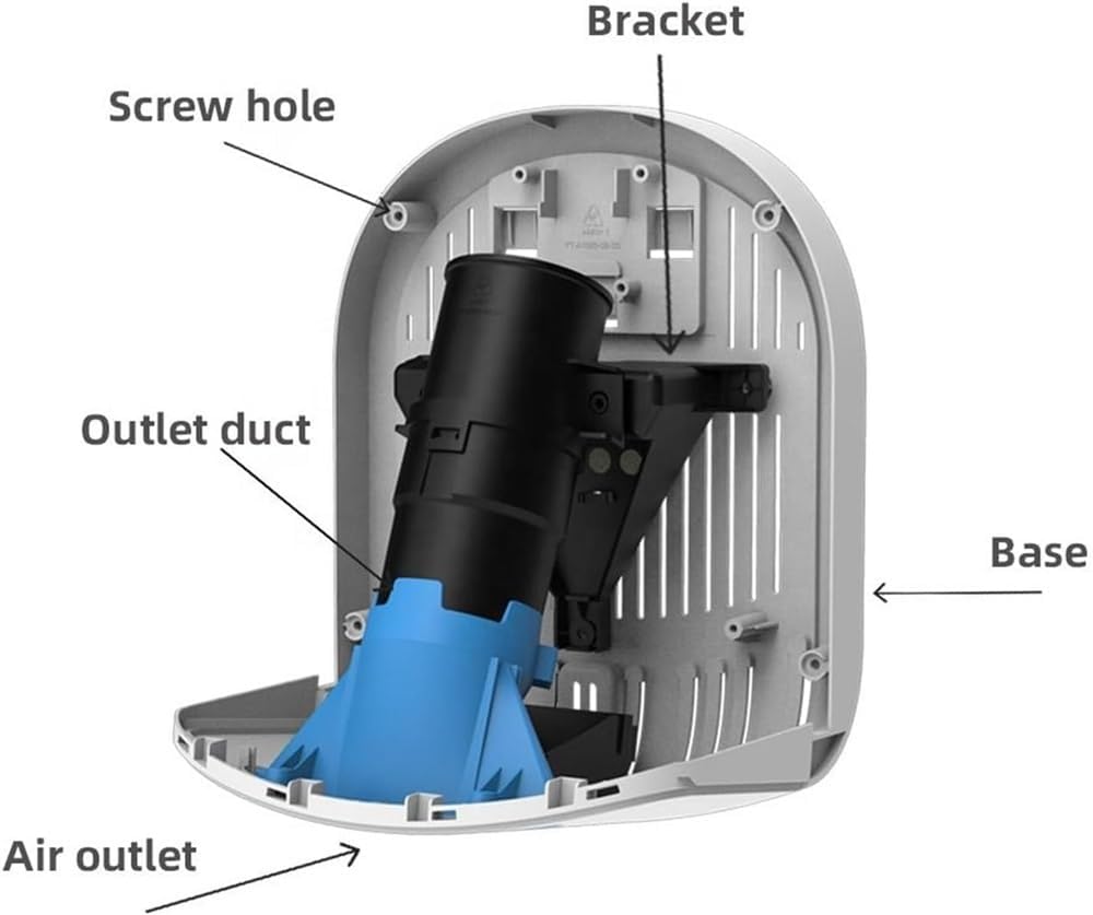 Automatic Hand Dryers Commercial Hand Dryer for Bathroom Compact Electric Air Hand Dryer for Home Industry Hot & Cold,E