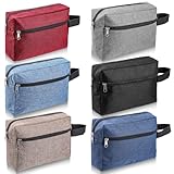 Tolare 6 PCS Travel Toiletry Bag for Women and Men, Travel Pouch, Large Shaving Bag, Portable Grooming Bag, Foldable Storage Bags with Handle for Cosmetics Toiletries Tools, 6 Colors