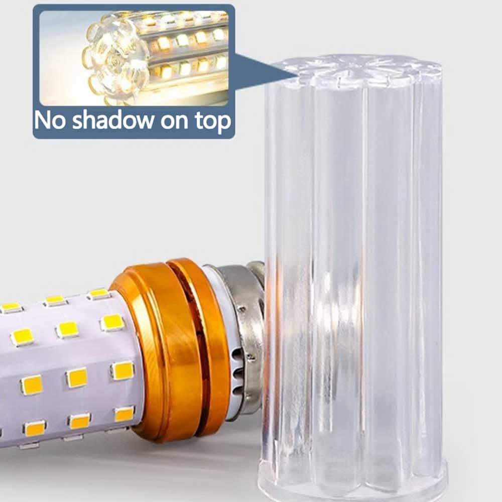 Paquete de 10 bombillas LED de maíz E27 superbrillantes de 20 W, bombilla de lámpara de bajo consumo E27, no regulable, 2000 lm, blanco frío 6000 K, fuente de luz colgante de luz de cambio de t