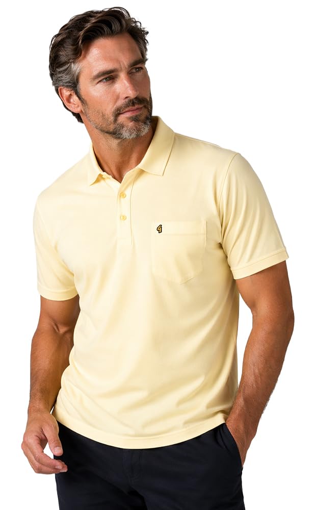 Gabicci - Plain Polo Shirt (Extra Large, Corn)