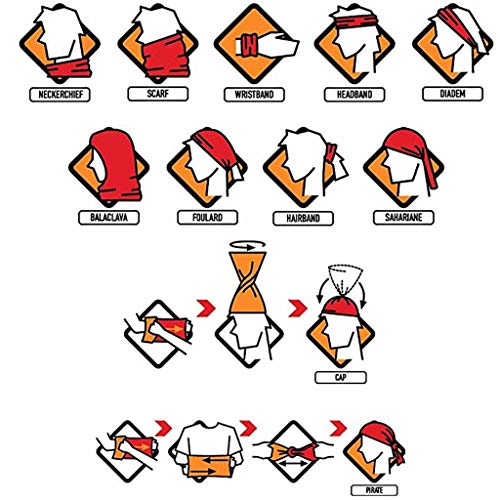 Biker Colorful Tube 6 Pcs Face Mask Set, Rave Bandana, Neck Gaiter, Scarf, Summer Balaclava For Dust Wind Uv Protection #TOP6