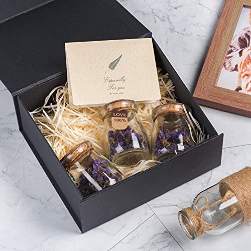 Image of LIFELUM Gift Box 2 Pack 8 x 7 x 3 Christmas Gift Boxes with Magnetic Lid Rose Gold Gift Box with Ribbon Sturdy Storage Box for Presents Contains Card, Ribbon, Shredded Paper Filler