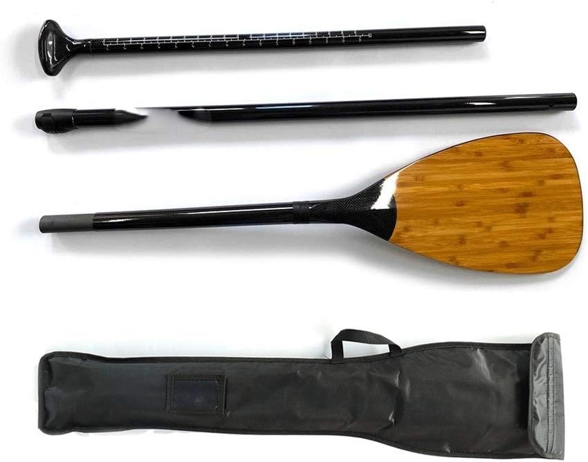 Inflatable Paddle Boards Super Lightweight Bamboo Full Carbon Paddle Adjustable 3-Pieces for Stand Up Sup Board Vacation Must Haves (Color : Paddle)