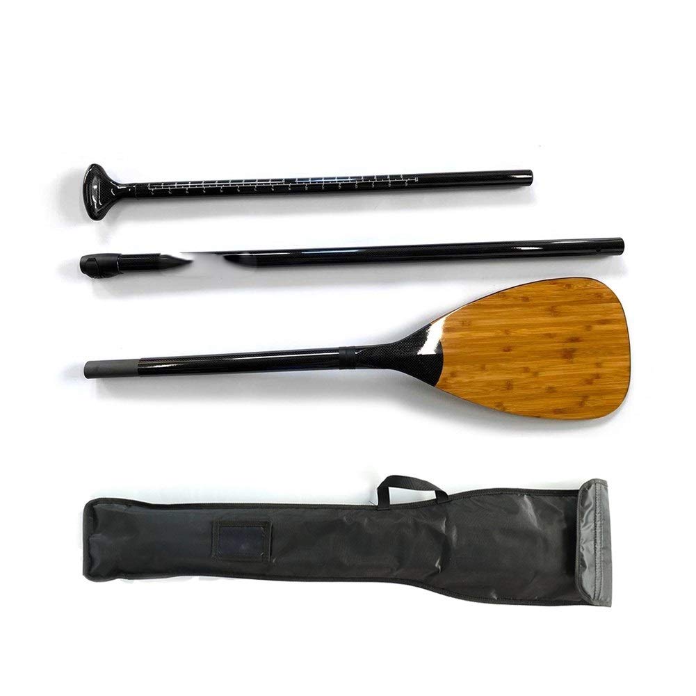 Surfbrett Zubehör Superleichtgewicht Bambus Full Carbon-Paddel Einstellbare 3-teilig for Stand Up Sup Vorstand Surfbrett Socken