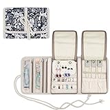 Teamoy Travel Jewelry Roll, Jewelry Storage Bag Organizer for Necklaces, Earrings, Bracelets, Rings, Brooches and More, Compact and Easy to Carry, Animal World