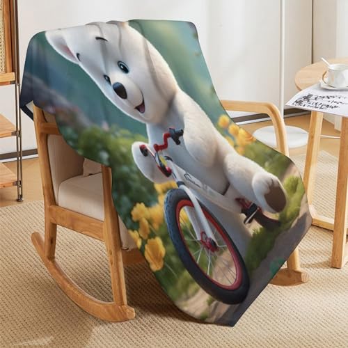 Couverture flannel molleton de flanelle lit ours mignon toutes saisons - 8