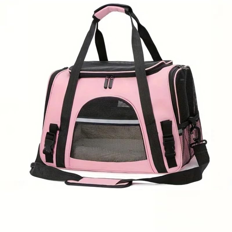 QQLe Cat Carriers, Dog Carriers, Pet Carriers – Airline-Approved Soft-Sided Bag for Cats & Small Dogs (Up to 15 lb), Foldable, Breathable Mesh, Privacy Cover, Washable & Lightweight