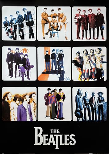 Poster The Beatles 64x90 cm affiche musique vintage pour décoration murale grand format
