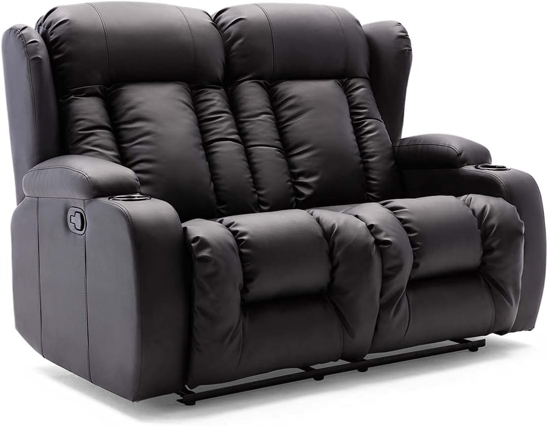 CAESAR MANUAL HIGH BACK LUXURY BOND GRADE LEATHER RECLINER 3 + 2 + 1 SOFA ARMCHAIR SET SUITE
