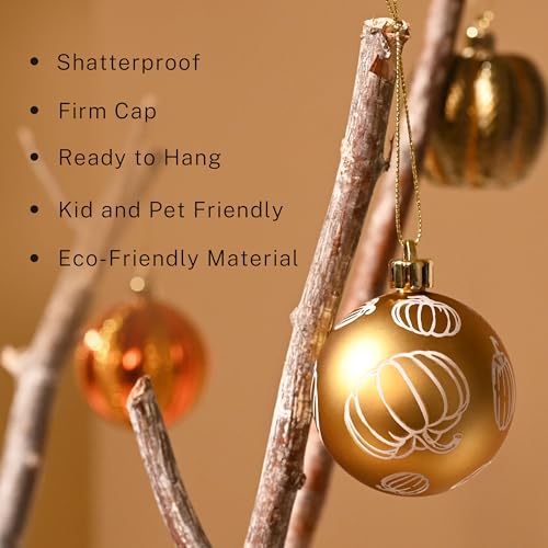 DecorbyHannah-Fall-Ornaments-Decorations-for-Home-20ct-236inches-Thanksgiving-Pumpkins-Autumn-Harvest-Farmhouse-Tree-Ornament-Gold-Orange-Shatterproof-Hanging-Ball-Ornament-for-Indoor-Tree-Decor DecorbyHannah Fall Ornaments Decorations for Home 20ct 236inches Thanksgiving Pumpkins Autumn Harvest Farmhouse Tree Ornament Gold Orange Shatterproof Hanging Ball Ornament for Indoor Tree Decor