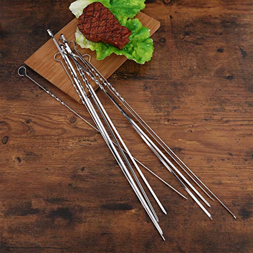 Espetos de churrasco DOITOOL para espetos de chapa de aço inoxidável para grelhar 20 peças de espeto