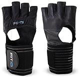 The F4X Spartan - Full Leather Palm | Fit Four Callus Guard WOD Workout Gloves for Weight Lifting & Cross Training Athletes (Leather, Small)