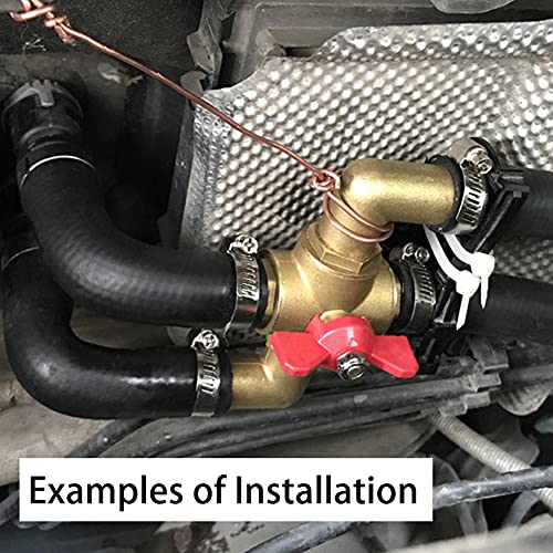 Joywayus All Solid Brass Body Automobile Integrated 4-Way Heating Water Manual Control Valve 5/8” (16Mm) Od Barb #TOP5