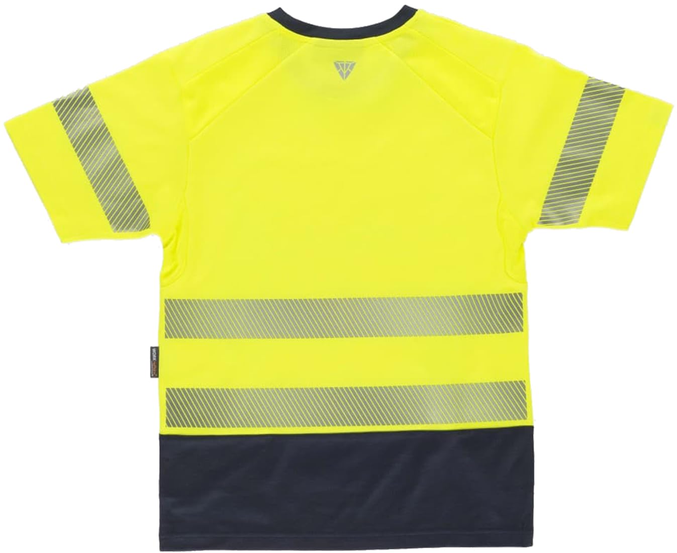 WORKTEAM Camiseta Alta Visibilidad con Interior de Algodón, Manga Corta con Reflectante Segmentado EN ISO 20471, con Tejido de Rejilla Debajo del Brazo. Unisex