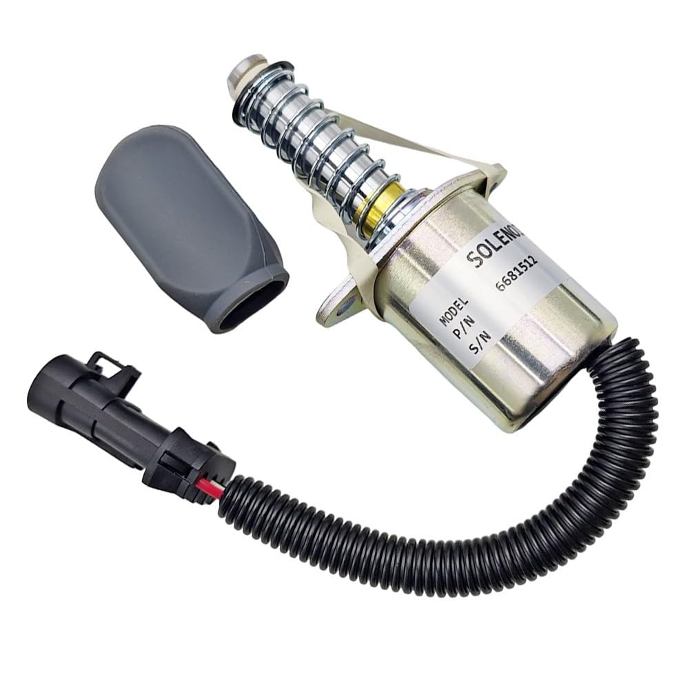 Magnetspule mit Traktionsverschluss, 12 V, Magnetventil für Bobcat Kompaktlader S100, S130, S220, S300, 450, 453, 553, 653, 853, 863, 873, 883, ersetzt Teilenummer 6681512