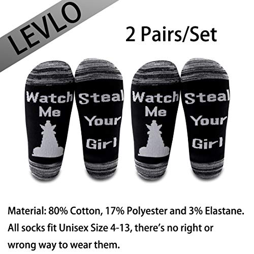 LEVLO Chess Player Gift Watch Me Steal Your Girl Socks Board Game Lover Men2
