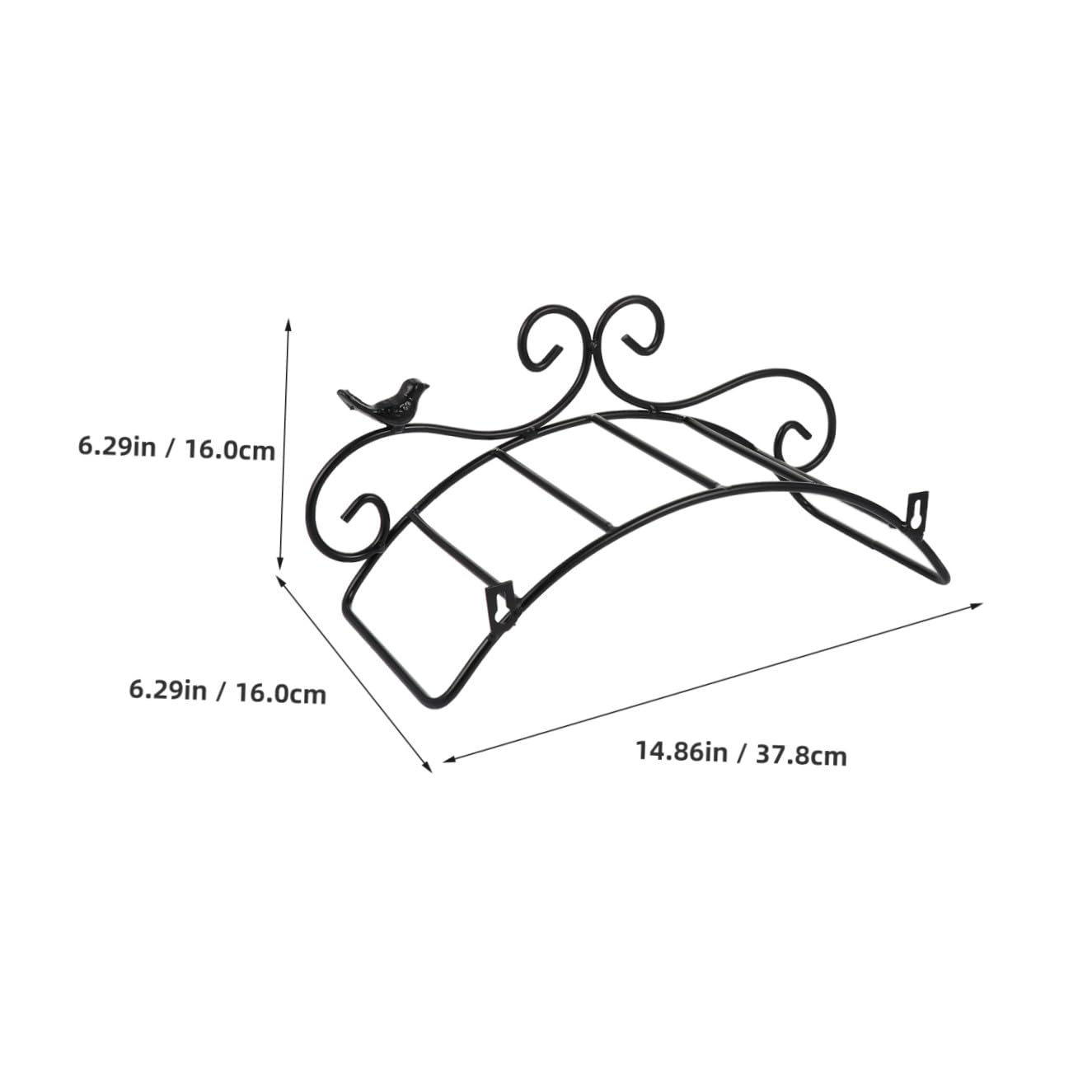 Antiker Gartenschlauchhalter Schwarz aus Eisen zur Wandmontage