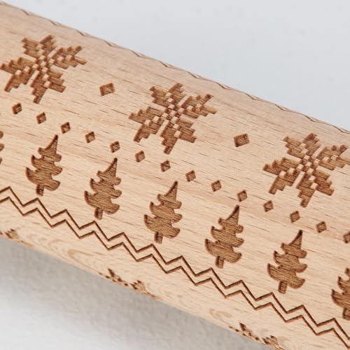 Primitives-by-Kathy-Christmas-Small-Rolling-Pin-116104 Primitives by Kathy Christmas Small Rolling Pin 116104