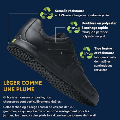Baskets antidérapantes homme imperméables et ultra légères