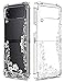 GREATRULY Floral Clear Case for Galaxy Z Flip 4 for Women/Girls,Pretty Phone Cover for Samsung Galaxy Z Flip4 5G,Flower Design Slim Soft Transparent Drop Proof TPU Protective Silicone Shell,FL-12