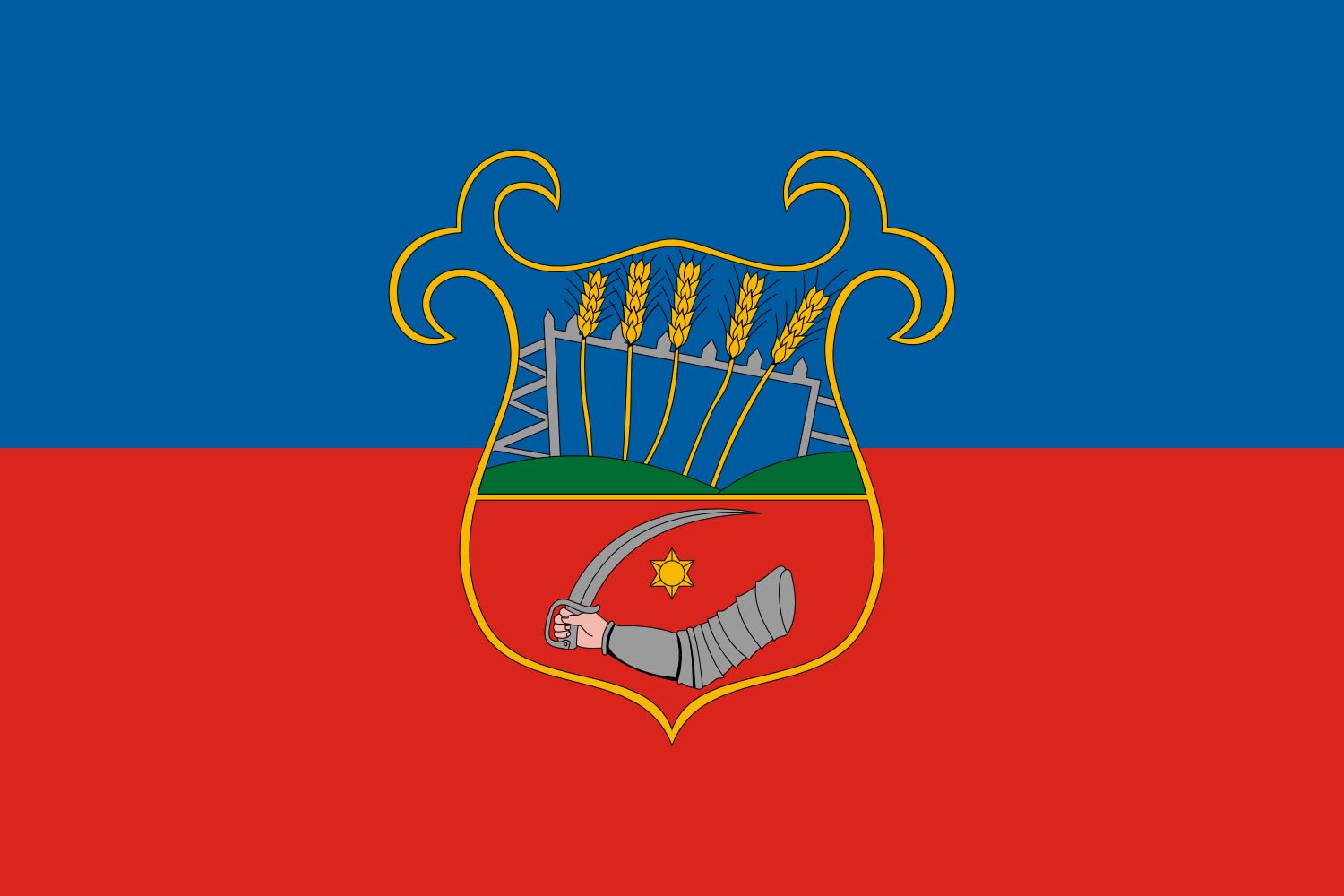 Drapeau Szabadbattyán grand modèle résistant aux intempéries