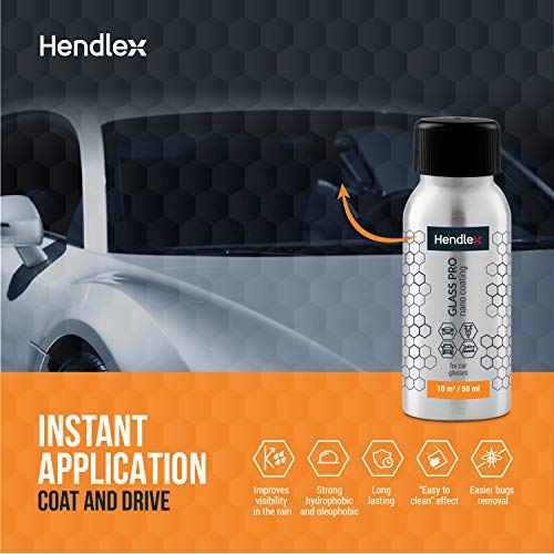 image for Hendlex Glass PRO Rain Windshield Treatment Long Lasting Enough For Wh