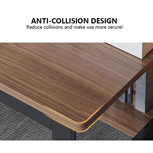 Bureau d'ordinateur moderne en chêne pour ranger les petits espaces - 5