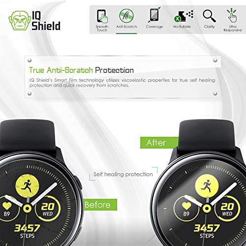 Iqshield Screen Protector Compatible With Samsung Galaxy Watch Active (Galaxy Watch Active2 40Mm) (6-Pack) Anti-Bubble Clear Film #TOP4