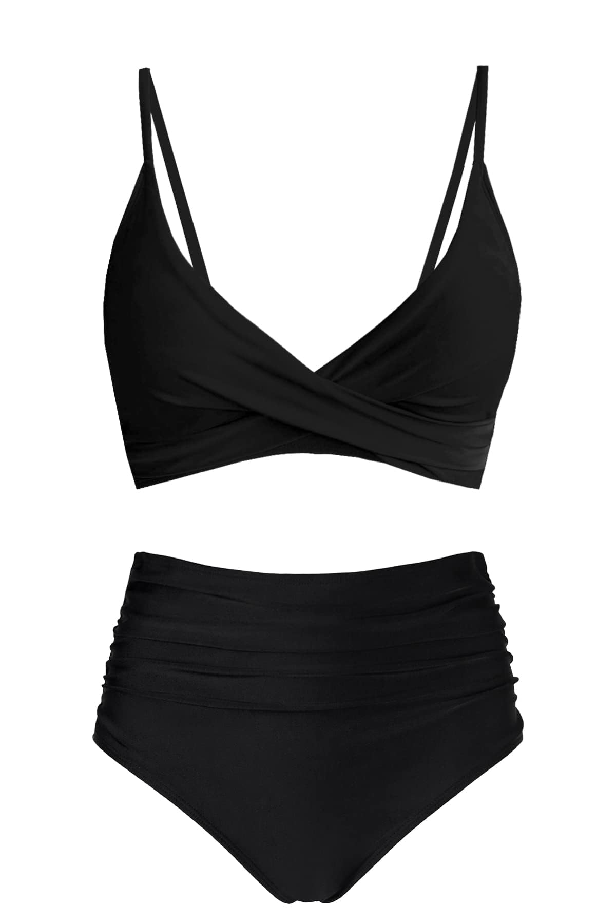 Amy Babe Twist Front High Waisted Bikini Set