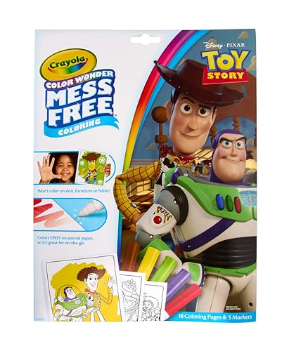Crayola Color Wonder Toy Story 5 Mess Free Coloring Pages & Markers Gift for Kids Age 3 4 5 6