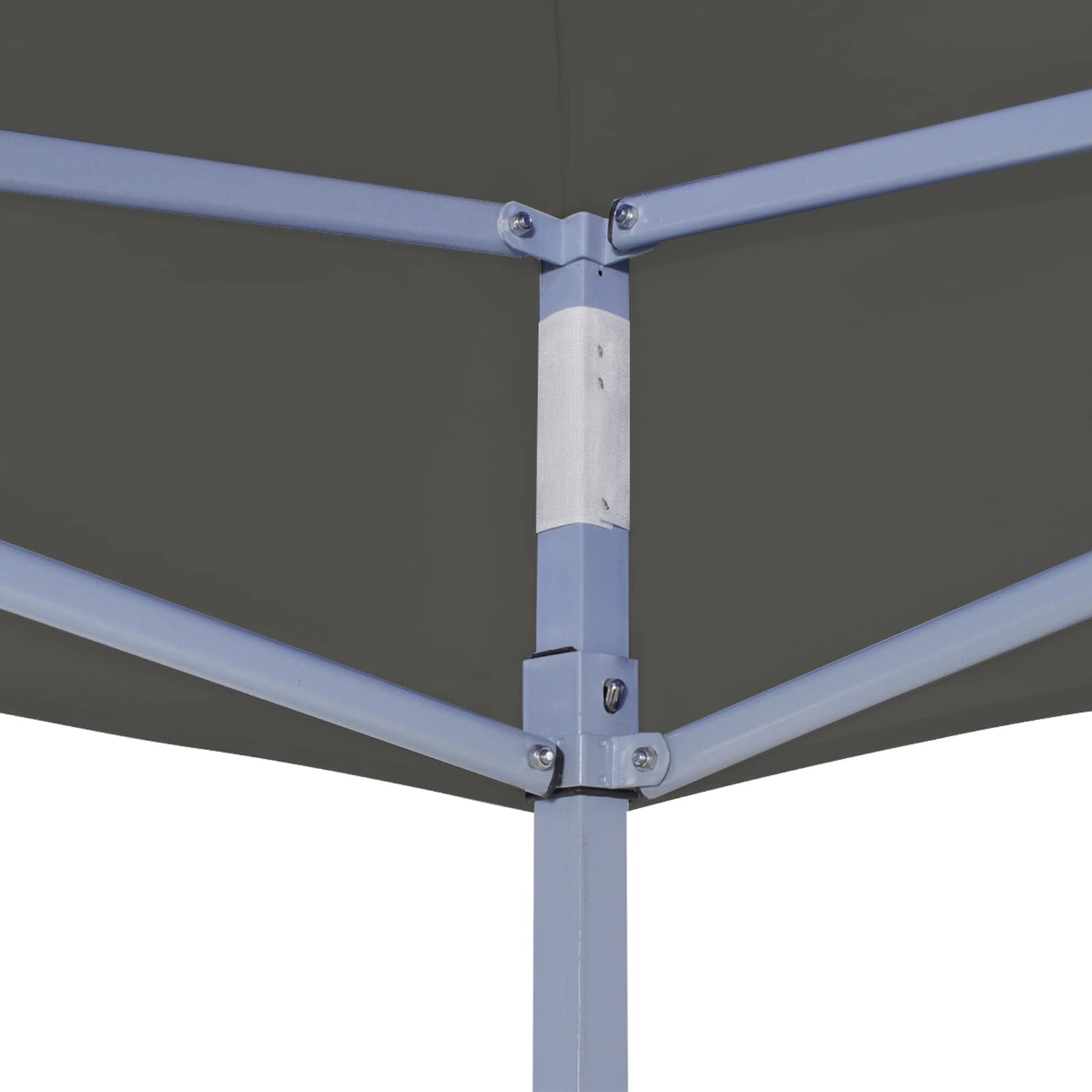 Antracyt składany namiot 200 x 200 x 315 cm | Oxford 600D, powlekana PCW, rama stalowa, 8 elementów, 4 ubrania, łatwy montaż