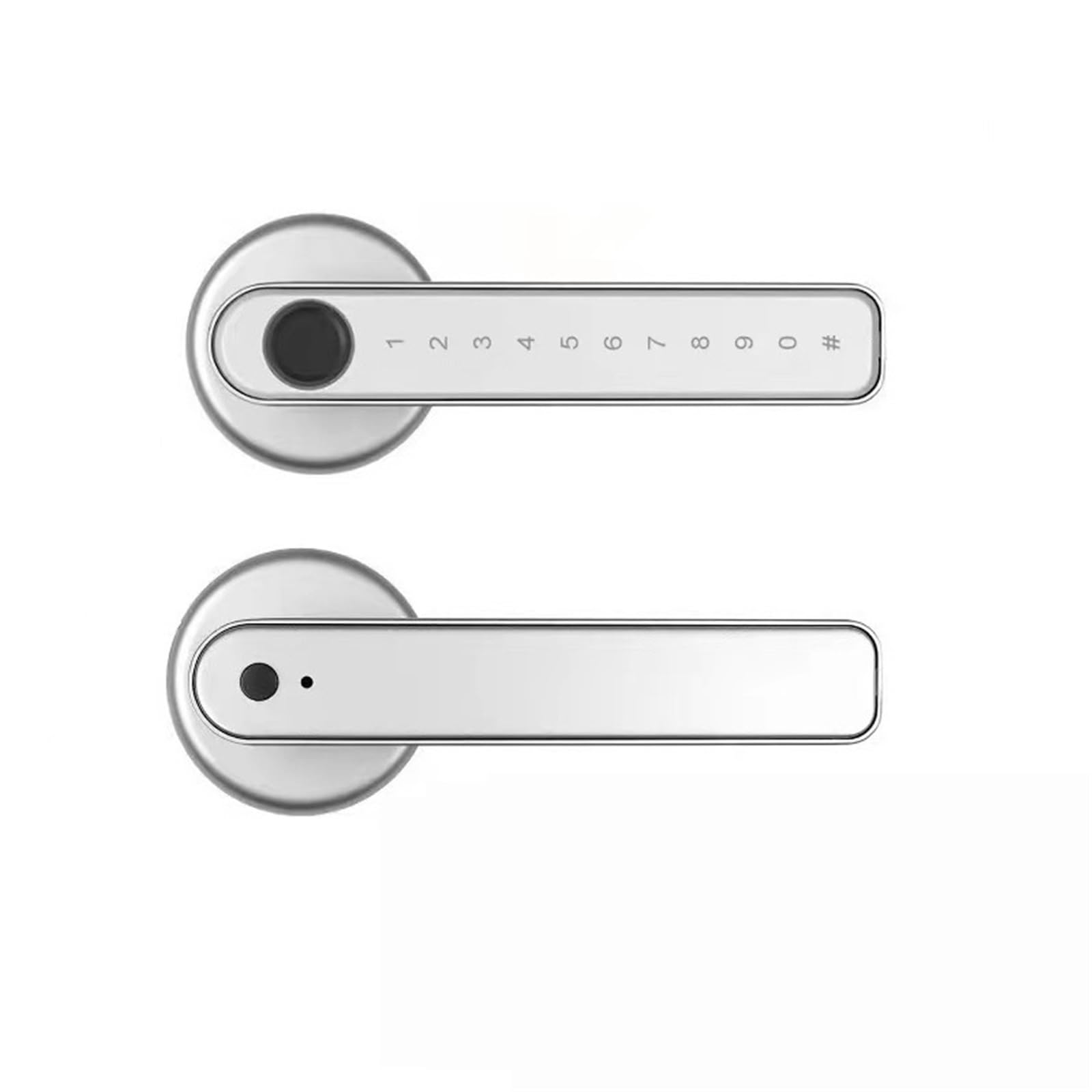 Cerradura Electronica, Cerradura de puerta inteligente con huella dactilar, conjunto de bloqueo de puerta de entrada sin llave con aplicación, teclados y manija, cerradura de cerrojo de código electró