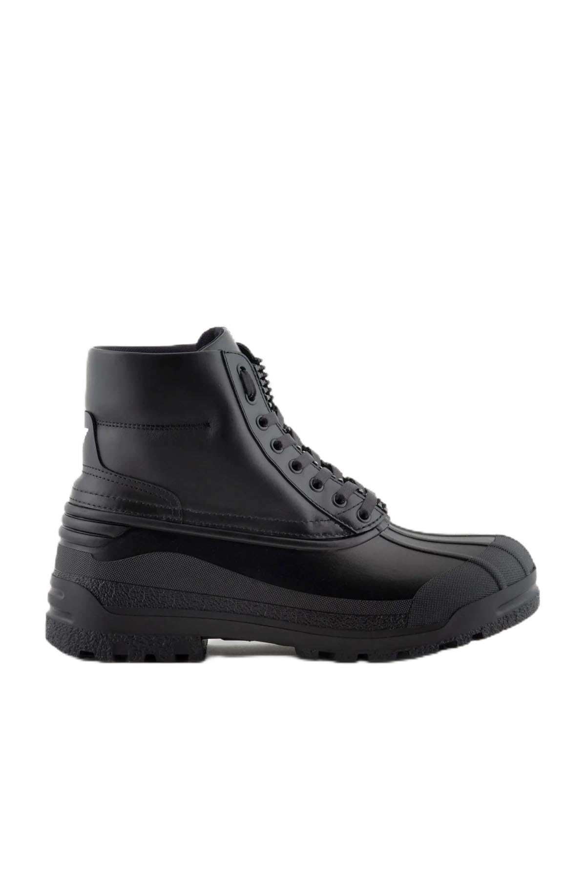 Emporio Armani Erkek Bot, Bağcıklı, Siyah, 41 Beden